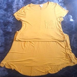 LulaRoe Mustard Carly Dress